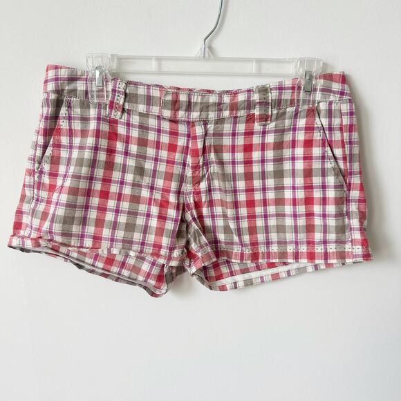 Volcom Pants - Vintage Y2K Volcom Shorts Plaid Size 7 Preppy Mid Rise Mini Skater Multicolor